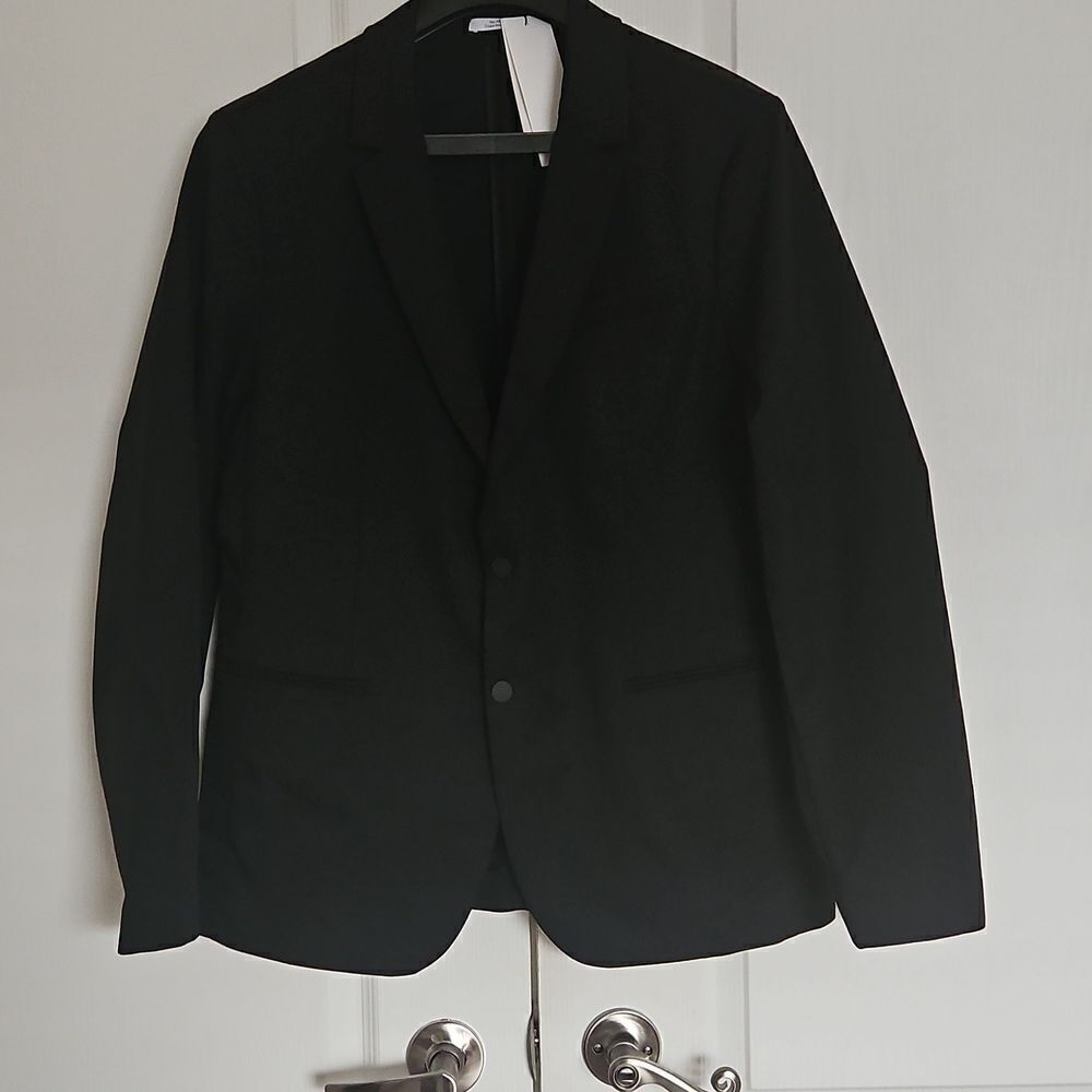 Calvin Klein Men's Slim Fit Blazer Jacket Black Medium